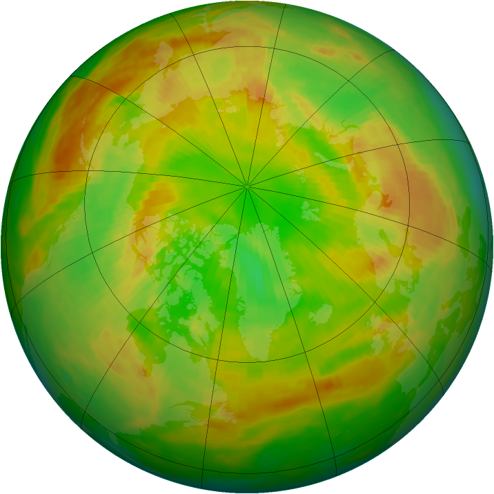Arctic ozone map for 11 June 1982